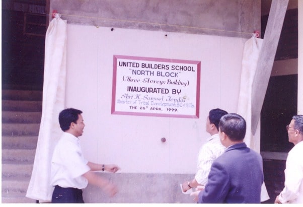 The School new building Inaugrated by Hon’ble Minister  Shri. Samuel Jendai Kamei 26th April 1999.